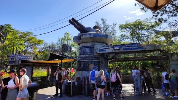 Disney World Lightning Lane Single Pass Information People queuing for Star Wars: Rise of The Resistance at Disney's Hollywood Studios