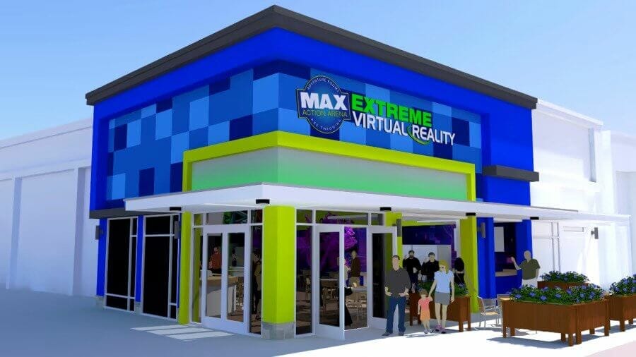 Mock up of how the facade of Max Action Arena will look when it opens