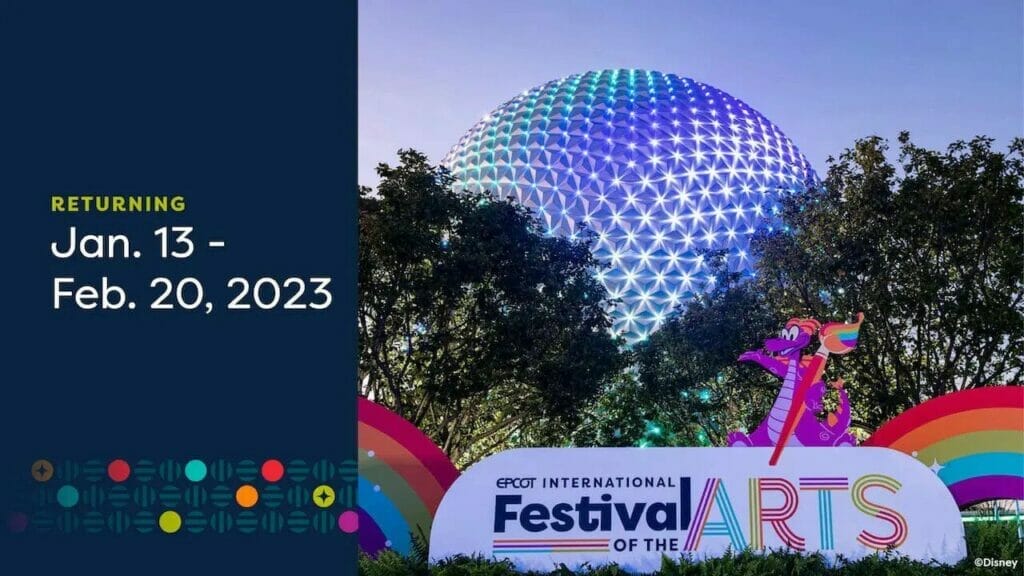 Image of Spaceship Earth with Festival Of The Arts Dates For 2023