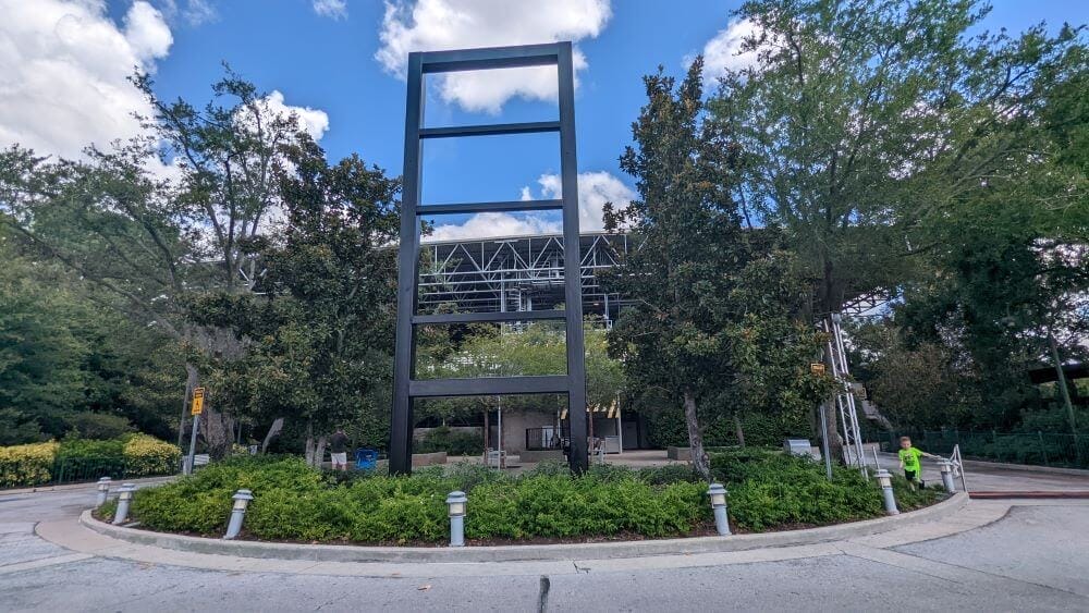 The blank facade of the former Fear Factor Live stage stands empty for most of the year since the show was permanently retired in 2020