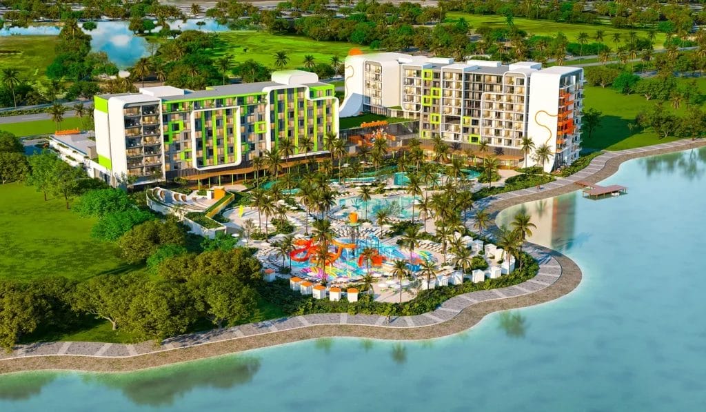 Concept rendering of the the Nickelodeon Resort in teh 220 acre Everest Developemtn in Kissimmee