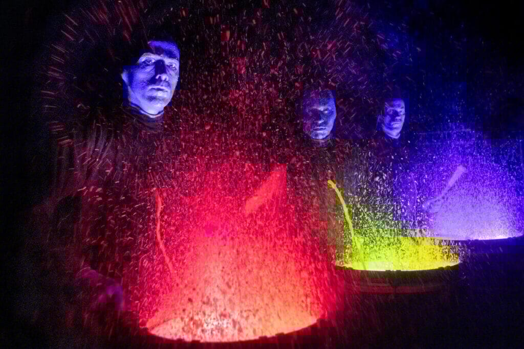 Blue Man Group performers on stage