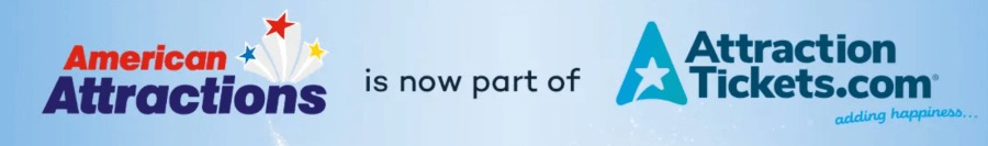 Screen grab from the American Attractions landing page on Attraction Tickets with information about the takeover.