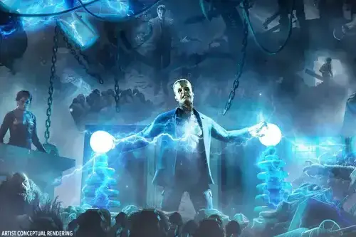 Epic Universe Monsters Unchained The Frankenstein Experiment Artist Concept