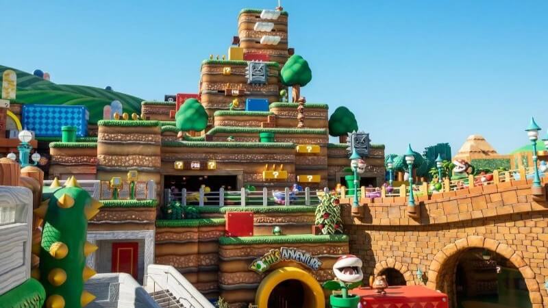 Officcial Epic Universe Super Nintendo World Photo showing Mount Beanpole