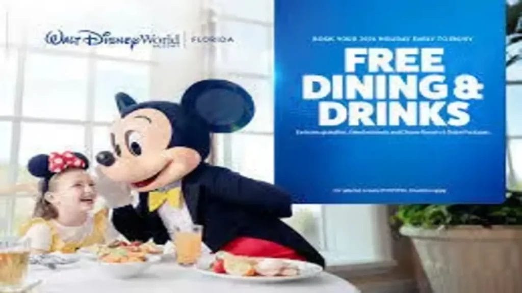 Screenshot of Disney Holidays landing page advertising the free Dining Plan offer for 2026 holidays