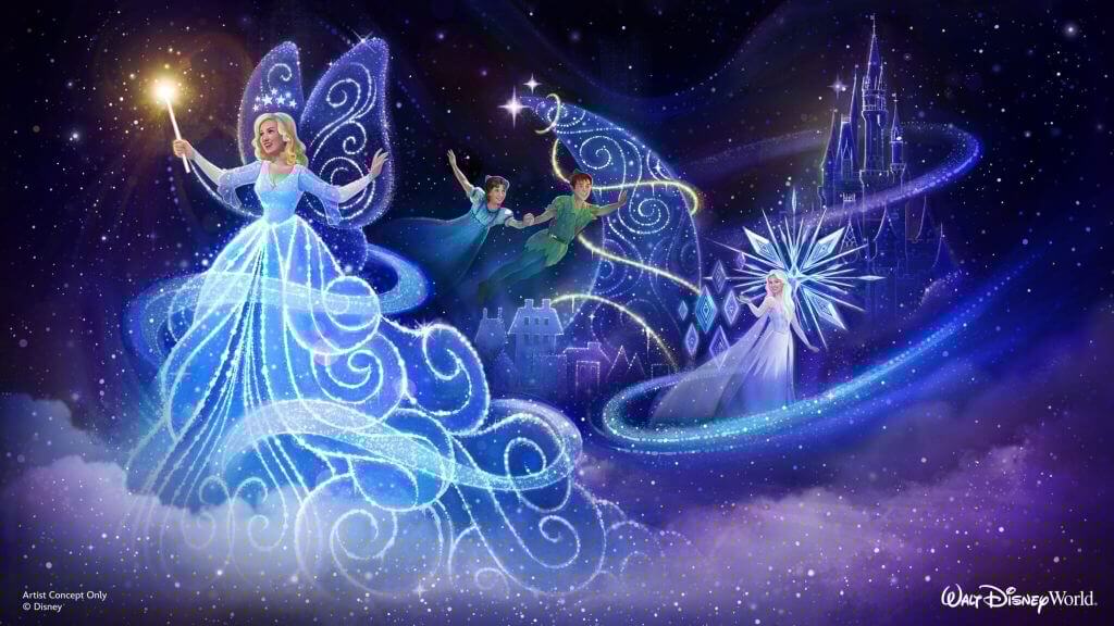 Peter Pan and Tinkerbell Starlight parade Float rendering